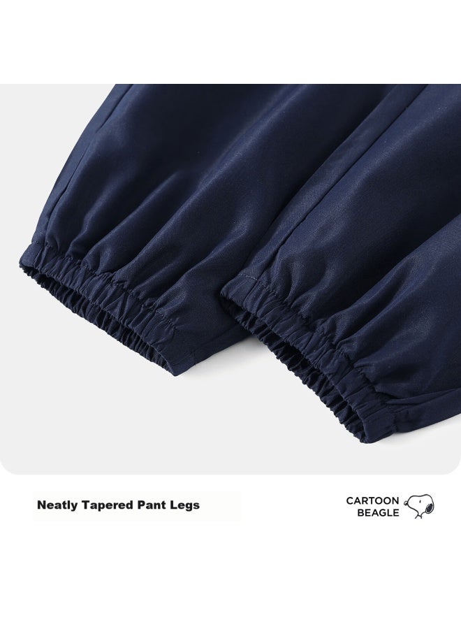 Snoopy Kids Children's Pants Boys Casual Pants Girls Mid-childhood Tapered Long Pants Cool Sports Dark Blue 100 - Image 5