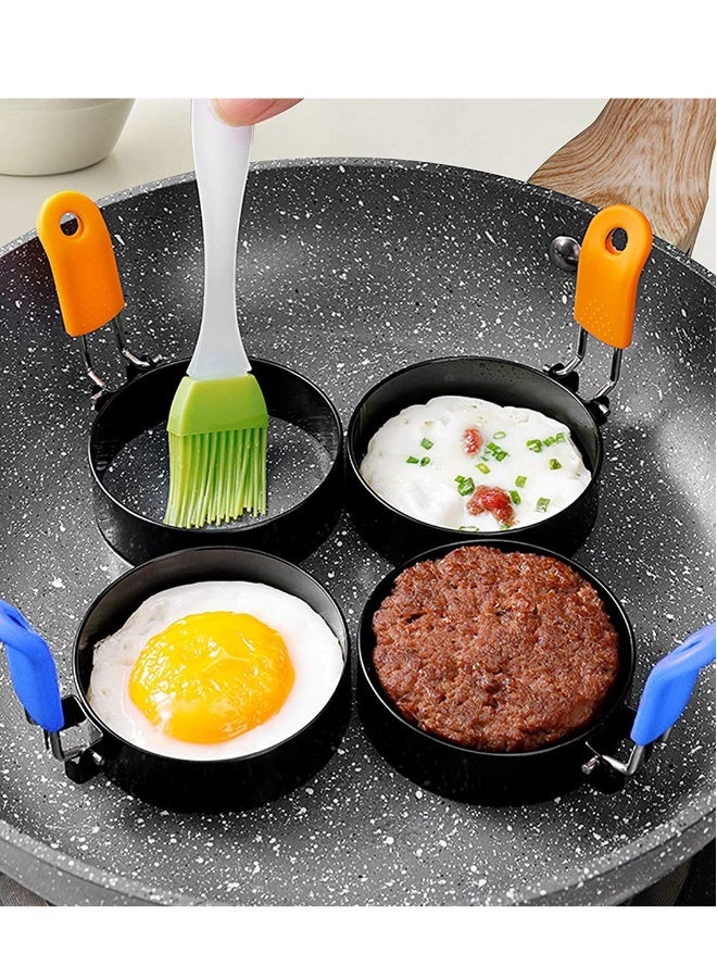 Egg Ring, Stainless Steel Egg Cooking Rings Set, Round Omelette Mold for Frying Egg English Muffins Pancake Sandwiches, Breakfast Household Mold, Muffins Pancake Sandwich Hamburger 2 Pack  - Image 2