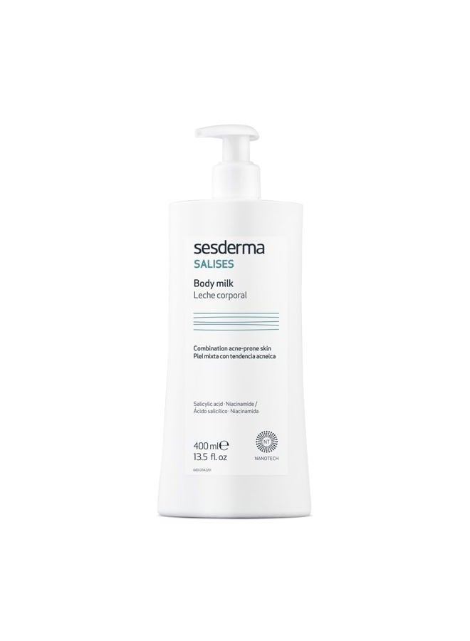 SeSDERMA حليب الجسم من ساليسيس لترطيب البشرة المعرضة لحب الشباب وتنظيم إفراز الزيوت 13.5 أوقية سائل - Image 1