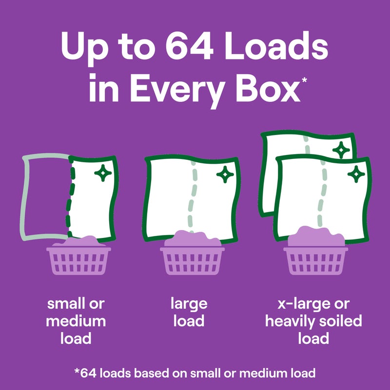 Seventh Generation Laundry Detergent Sheets, Up to 64 Loads, Fresh Lavender Scent, Removes Tough Stains, 0% Dyes and Artificial Fragrances, Safer for your family - Image 5