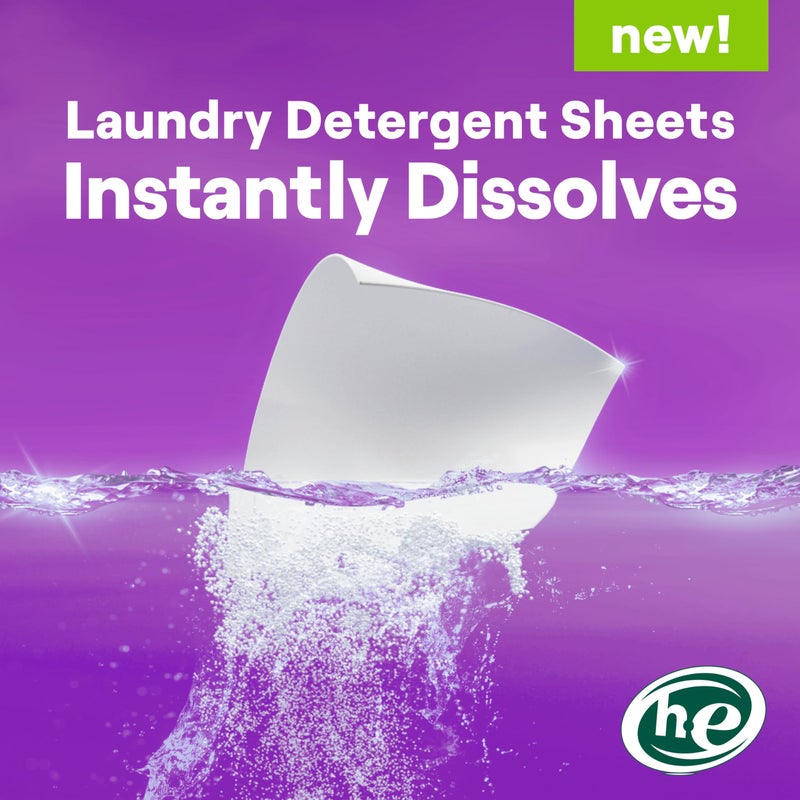 Seventh Generation Laundry Detergent Sheets, Up to 64 Loads, Fresh Lavender Scent, Removes Tough Stains, 0% Dyes and Artificial Fragrances, Safer for your family - Image 3