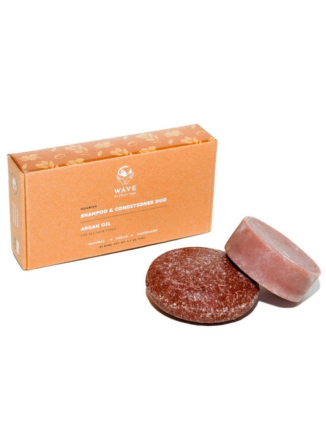 Clever Yoga Argan Oil Shampoo And Conditioner Bar For Hair Set. Solid Shampoo And Conditioner Travel. 100% Vegan Plastic Free Handmade In Usa. - Image 1