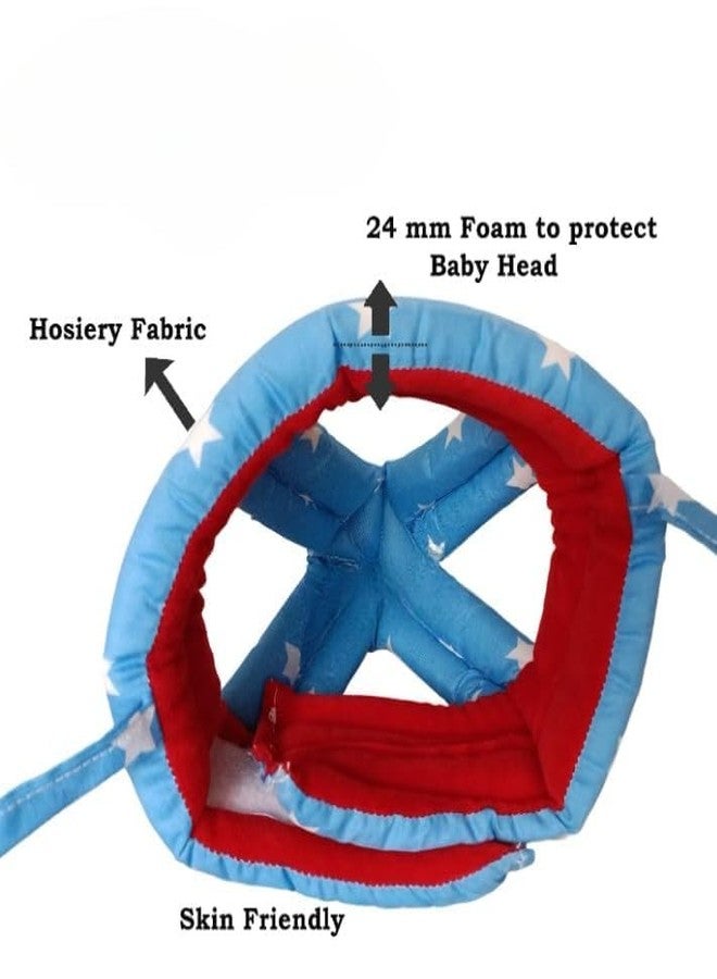 S-SQUARE Baby Helmet for Crawling Baby Head Protector - Head Protection for Infant tolder Walking Baby and Soft Cushion Safety Headguard + Baby Silicon Fruit Feeder (Blue Star) - Image 4