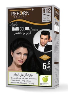 Reborn Beauty R12-Dark Black Apple Hair Color Cream-200ml - 100g Color Cream + 100g Developer Cream - pzsku/ZD4AD1C4644F593FA2D8BZ/45/_/1711311337/8ce6a89c-c3e2-4e8e-b368-b8fc8c9b6cec