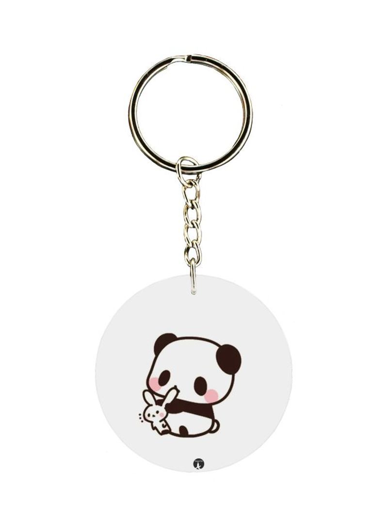 RKN Panda Printed Single Sided Keychain