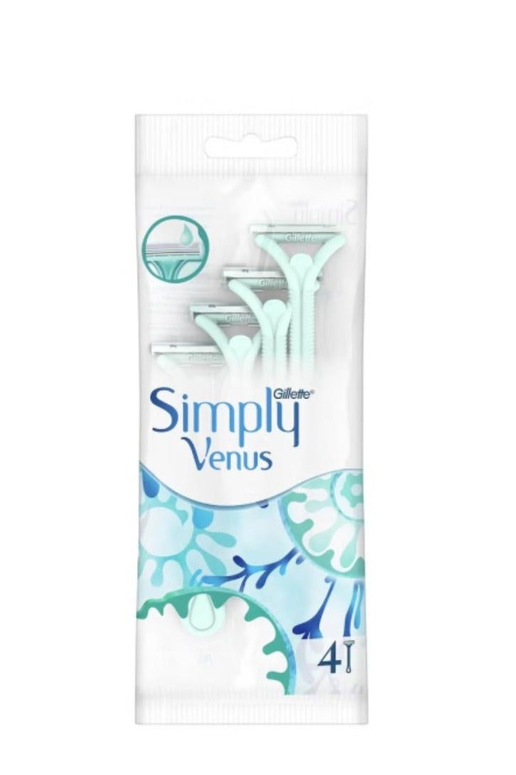 Gillette Gillette Simply Venus 2 Disposable Blades bags of 4 - Image 1
