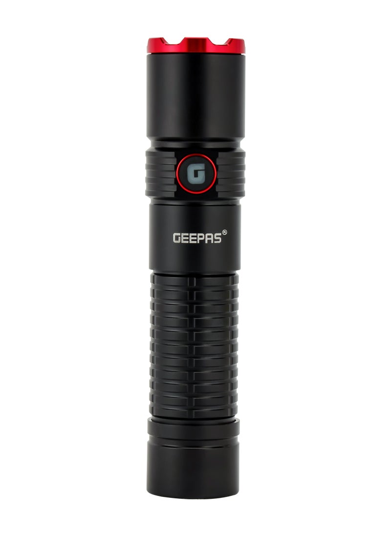 GEEPAS Pocket Size Rechargeable Led Flashlight 20 W| Type C Charging, Waterproof IPX5 |Aircraft Aluminum Body, 4000 mAH High Capacity Lithium Battery | GFL51065  - Image 1
