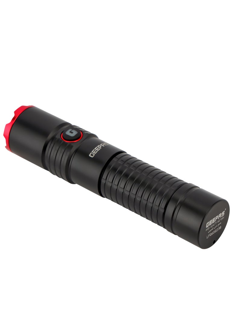 GEEPAS Pocket Size Rechargeable Led Flashlight 20 W| Type C Charging, Waterproof IPX5 |Aircraft Aluminum Body, 4000 mAH High Capacity Lithium Battery | GFL51065  - Image 5