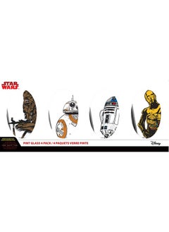 STAR WARS Star Wars Classic Pint Glass Set - 16 oz. Glass Capacity - Set of 4 Glasses - Classic Shape  - Image 3
