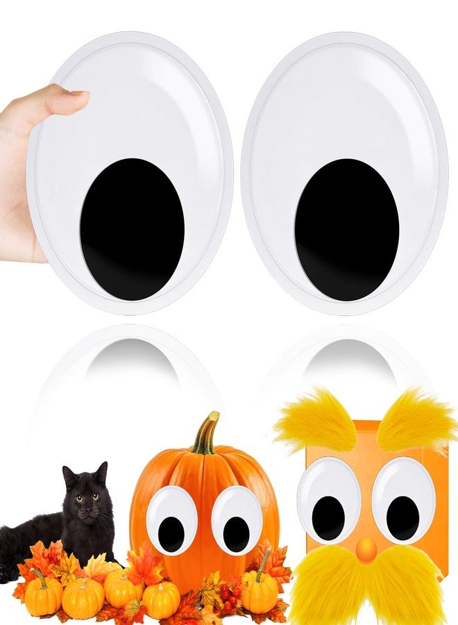 Fvcisshhu 2 Pcs 6 Inch Giant Wiggle Eyes,Large Googly Eye with Self Adhesive for DIY Crafts Ornaments,Halloween Christmas Decorations - Image 1