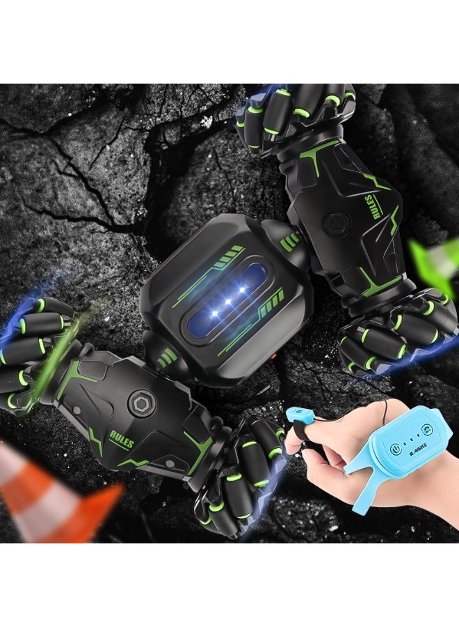 سمارتكس سيارة 2.4G RC Stunt Twist Rock Climbing Double Control Toy رباعية الدفع على الطرق الوعرة سيارة استشعار الإيماءات تدور بزاوية 360 درجة على الوجهين - Image 5