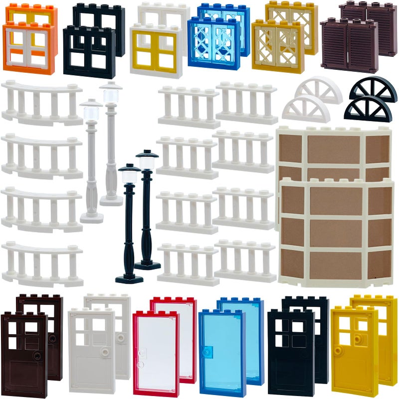SAIBURAZ 90 Piece WindowsDoors Fences Building Block Parts Toy Gift for Kids Boys Girls Age 6 Kit Fit with Major Brands Children Gifts - Image 2