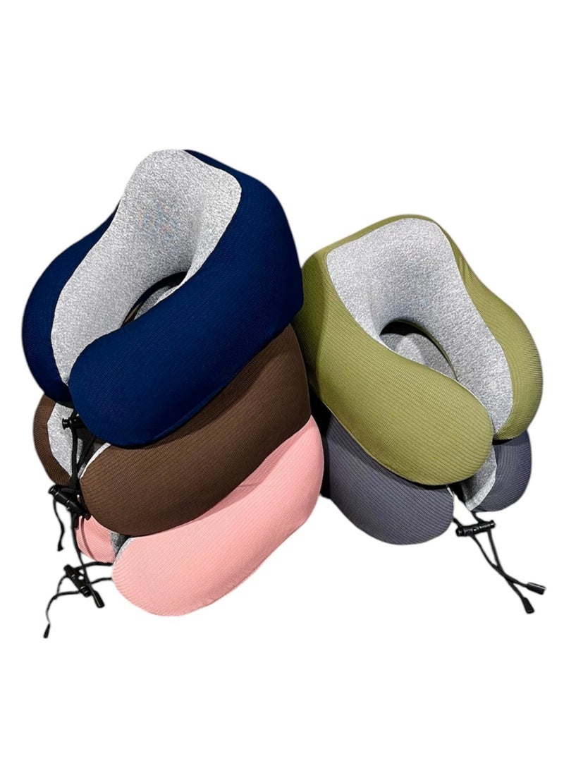 VIO - Travel Pillow Memory Foam Neck Pillow U Shape Head Pillow With Comfortable Breathable Washable Cover Pillow for Car Airplane Bus Train Travel Home Use - Image 1