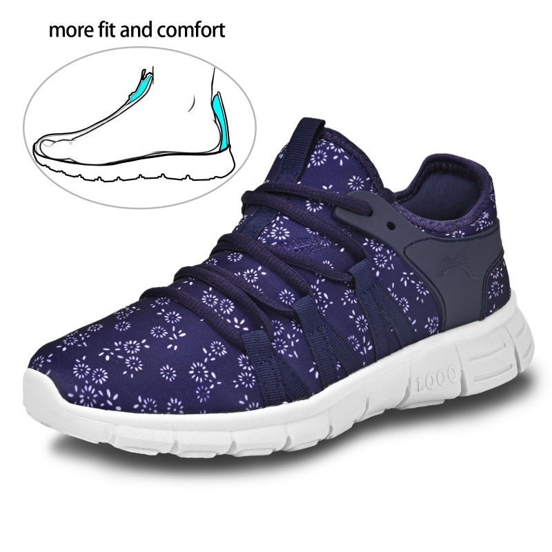 INZCOU Running Shoes Lightweight Tennis Shoes Non Slip Gym Workout Shoes Breathable Mesh Walking Sneakers 8women / 7men - Image 3