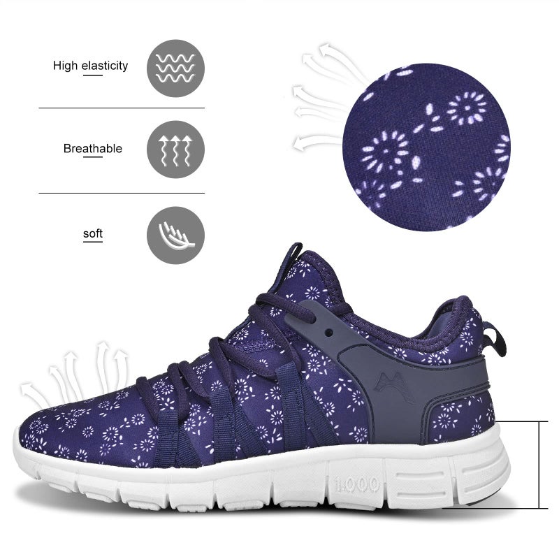 INZCOU Running Shoes Lightweight Tennis Shoes Non Slip Gym Workout Shoes Breathable Mesh Walking Sneakers 8women / 7men - Image 4