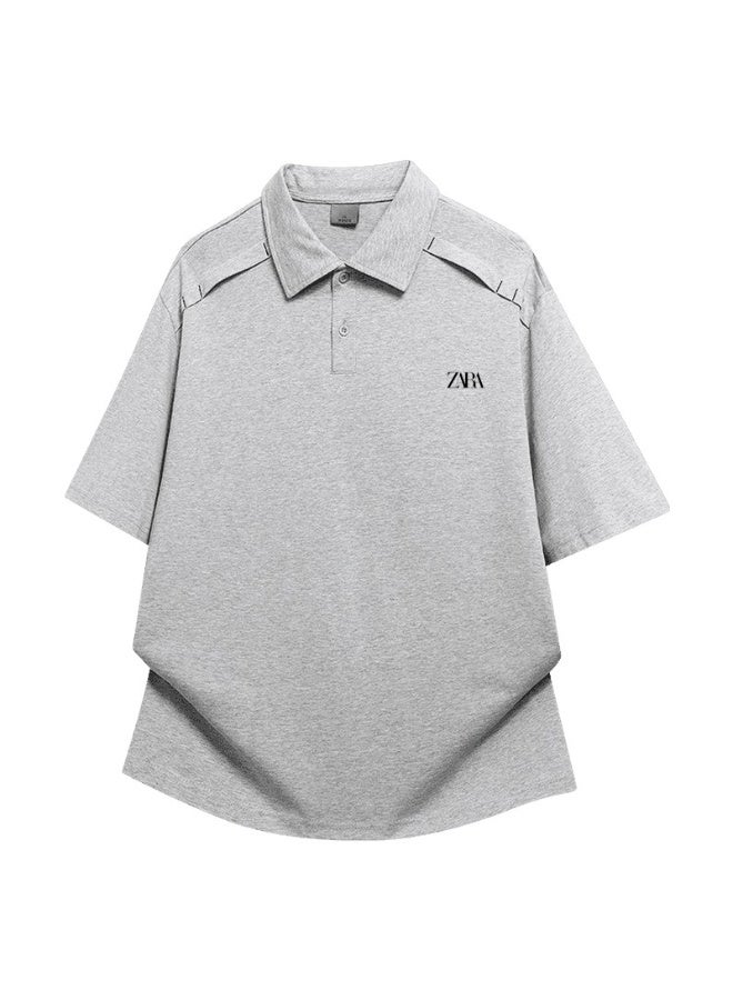 ZARA Polo shirts for men and women are loose and heavy in summer, and short-sleeved couples with lapels are casual tops. - Image 3