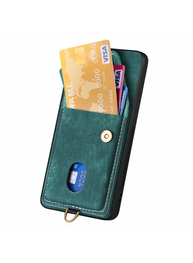 زبون جراب هاتف Honor X6a بتصميم محفظة بطاقات عتيقة من الجلد القابل للطي مع حزام - Image 4