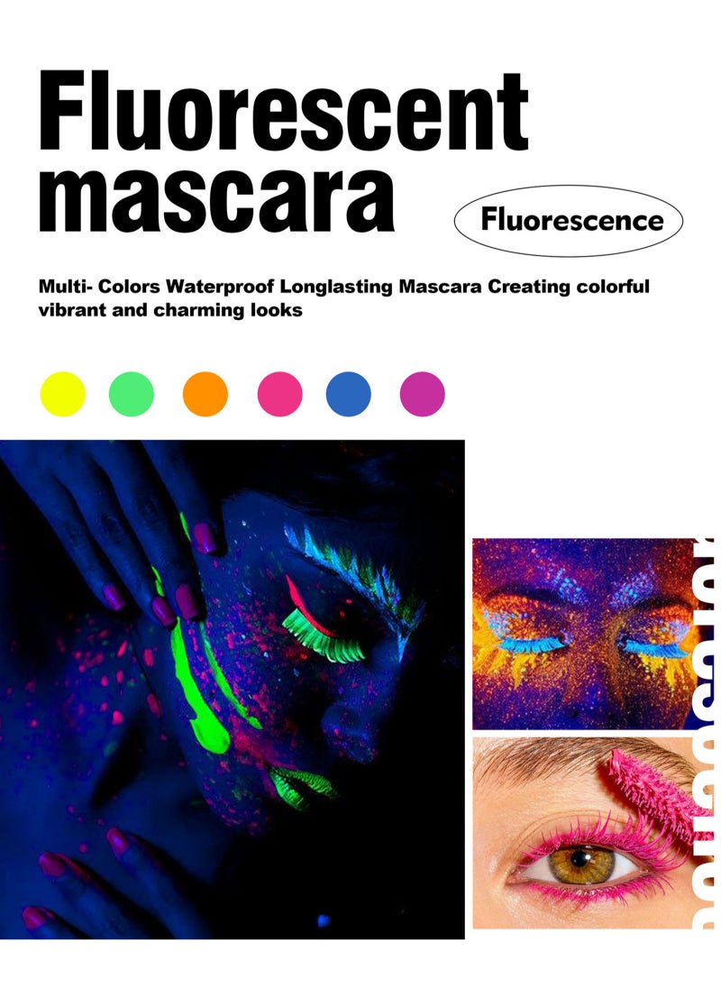 Handaiyan Mascara Volume And Long Waterproof Extreme Volume Colorful Neon Makeup Mascara Intense Length Lasting Curly Slender,Lengthening Smudge-Proof No Clumping,Easy To Apply Best Grande Lash  - Image 5