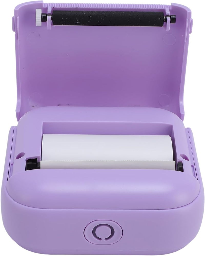 Dpofirs Printer, 203dpi Multi Purpose Wireless Tasche Printers Servant for School Shops (Purple) - Image 2