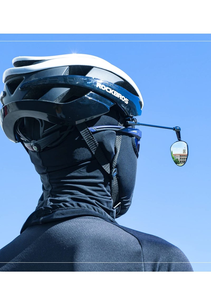 Excefore مرآة خوذة الدراجة، مرآة خوذة دراجة قابلة للتعديل بالكامل للرؤية الخلفية لركوب الدراجات، مرآة أمان زجاجية فائقة الوضوح، مرآة زاوية واسعة للرؤية الخلفية للدراجة بزاوية 360 درجة (عبوتان) - Image 5