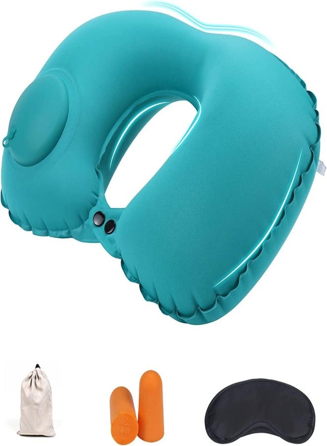 AMIRATE Polyester Comfort Ultralight Inflatable by Pressing Air Pillow - Compact, Ergonomic Pillow for Neck Head Lumbar Support for Travel, Camping, Home, Office.(Multicolor) - Image 1