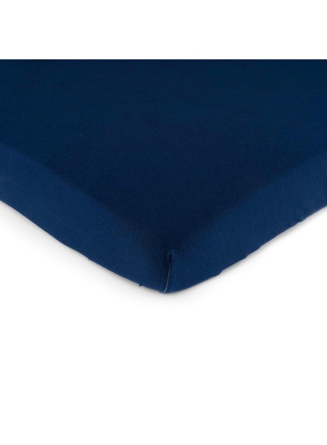 SHEETWORLD.COM Pack N Play Sheets Fitted 27 x 39, Compatible with Graco Pack N Play or Similar - 100% Jersey Cotton - Soft, Durable & Hypoallergenic, 2-Pack, Blue & Navy, by SheetWorld, Made in USA - Image 5