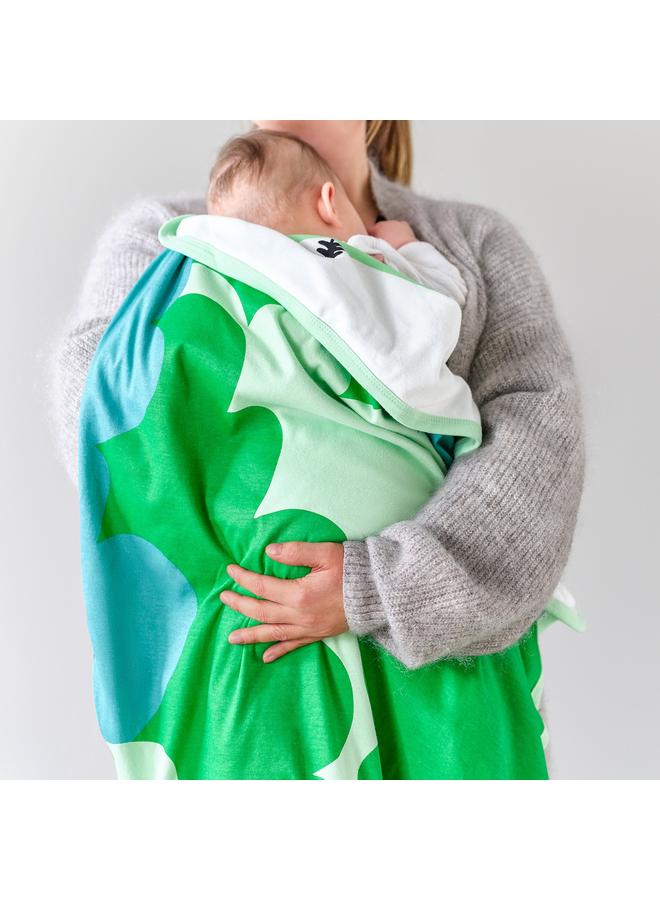 زبون بطانية، خضراء/نمط شجرة، 80×100 سم - Image 4