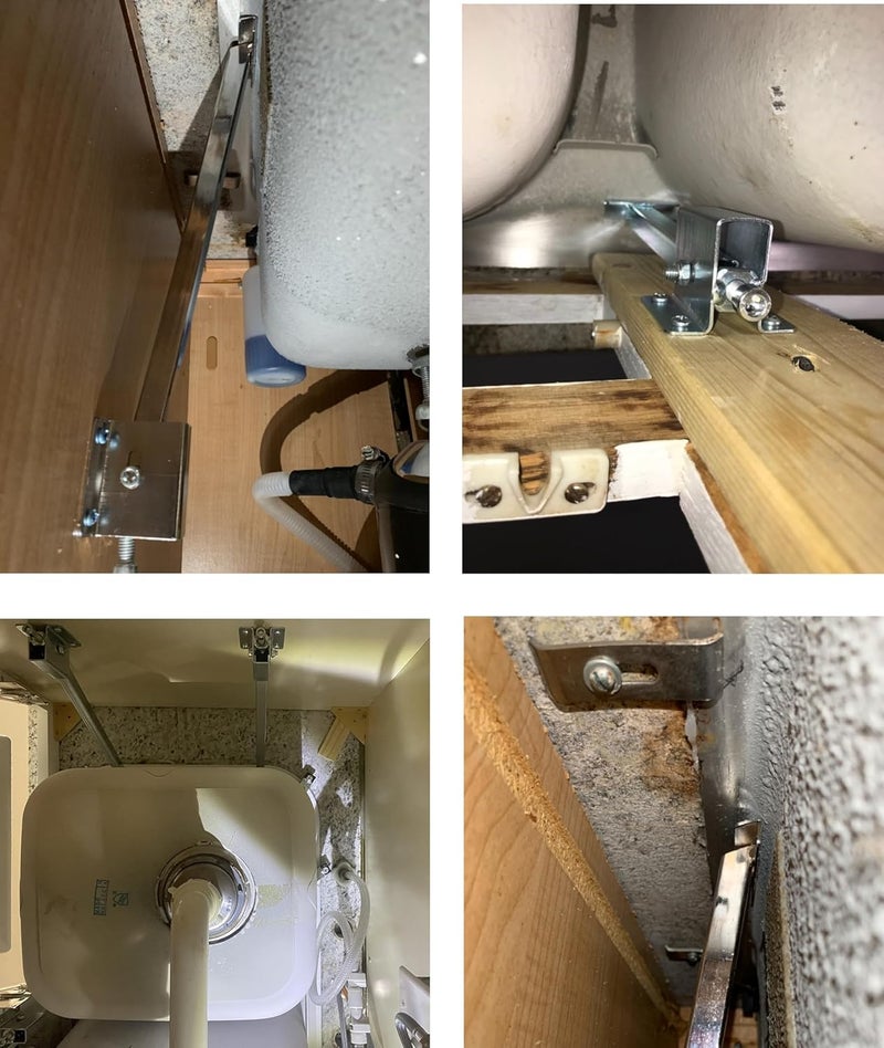 MY RUSTIC Undermount Sink Repair Kit, Brackets for Fallen Sink Support, Alloy Steel, Silver Gray, Undermount, 5 Count - Image 5