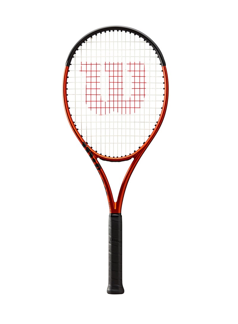 Wilson Burn 100Ls V5.0 Tennis Racket, 18x16, Adults, Intermediate/ Advanced - Orange/ Black - Image 1