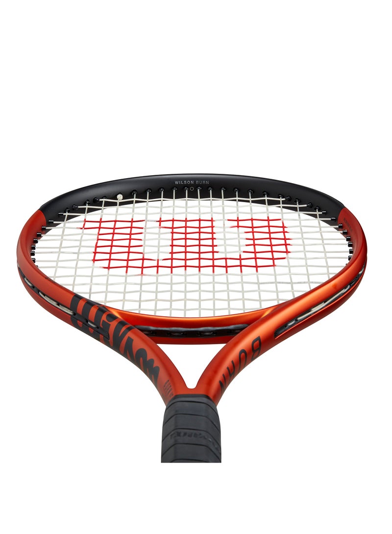 Wilson Burn 100Ls V5.0 Tennis Racket, 18x16, Adults, Intermediate/ Advanced - Orange/ Black - Image 4