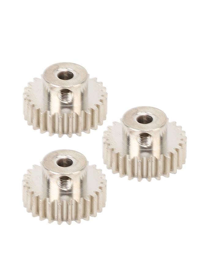 Thoraya 3PCS Metal Motor Gears with Set Screws M0.6 Module 3.175mm Hole Diameter Pinion Gear for 1/10 RC Car Truck 26T  - Image 2