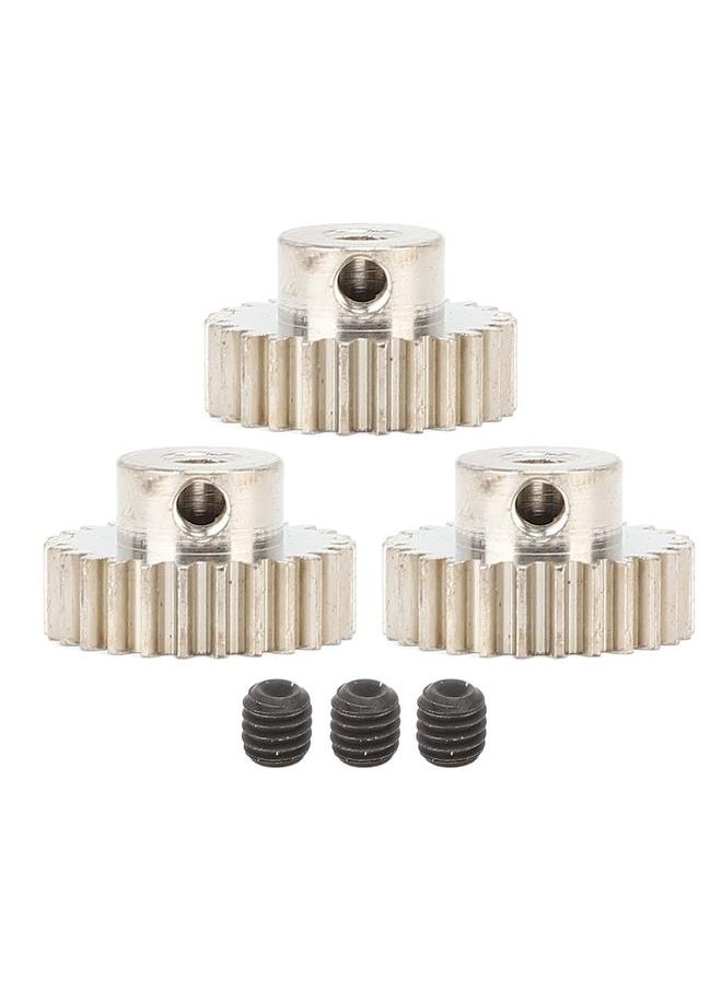Thoraya 3PCS Metal Motor Gears with Set Screws M0.6 Module 3.175mm Hole Diameter Pinion Gear for 1/10 RC Car Truck 26T  - Image 1