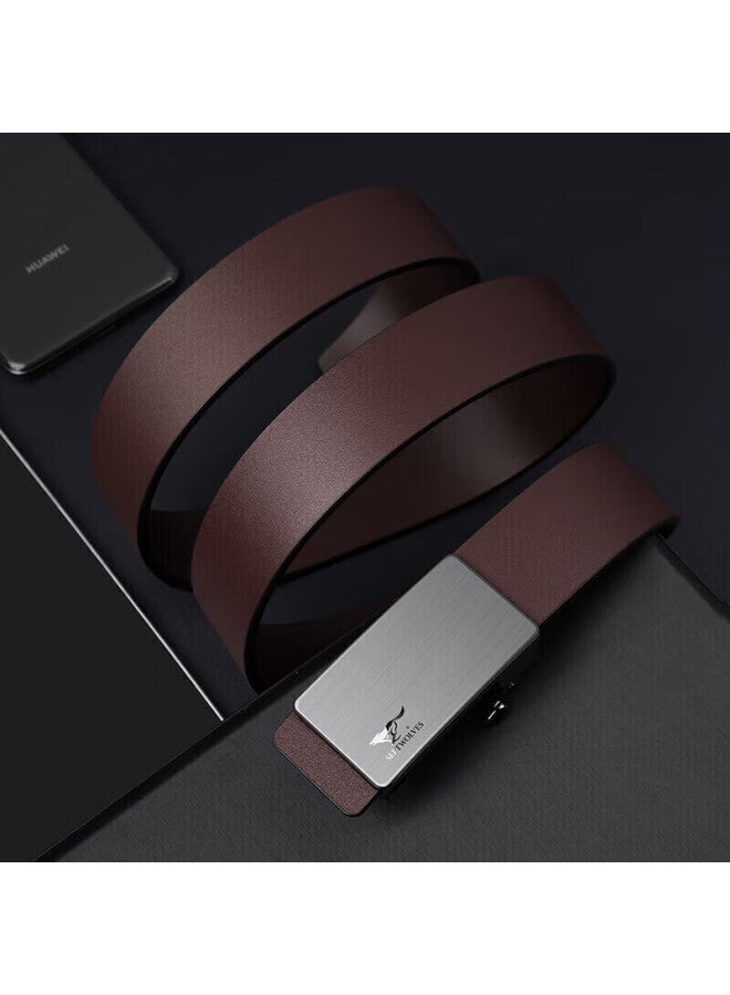 Septwolves Leather Belt For Men, Business Gift Box, Automatic Buckle Without Teeth, Practical Birthday Gift For Boyfriend, Husband, Qixi Valentine's Day - Image 3
