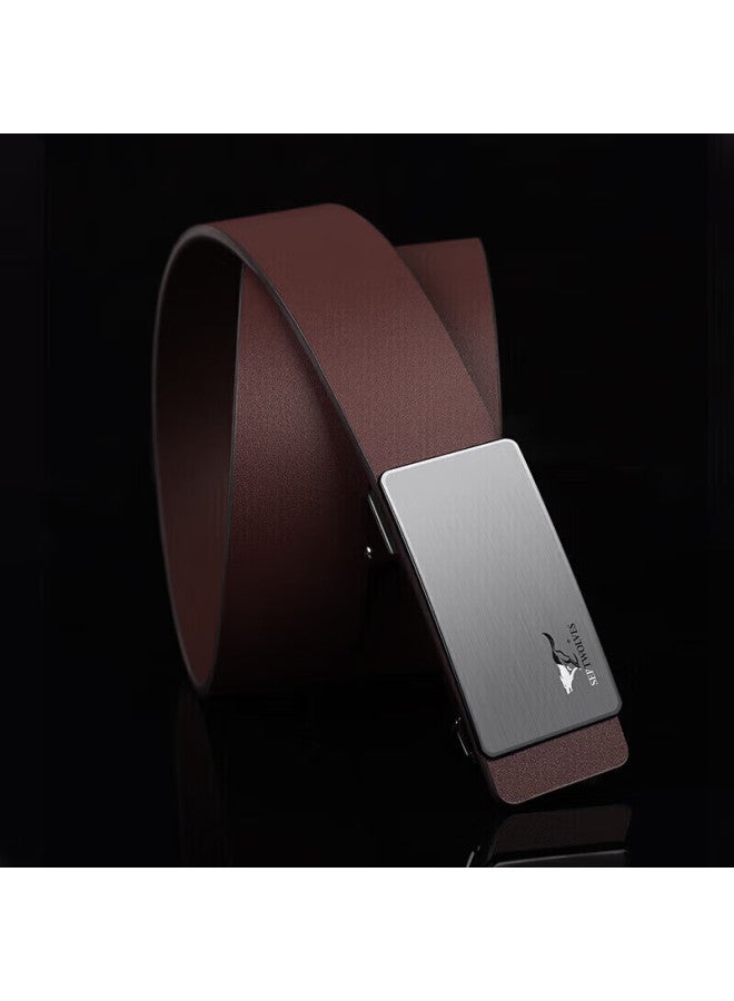 Septwolves Leather Belt For Men, Business Gift Box, Automatic Buckle Without Teeth, Practical Birthday Gift For Boyfriend, Husband, Qixi Valentine's Day - Image 4