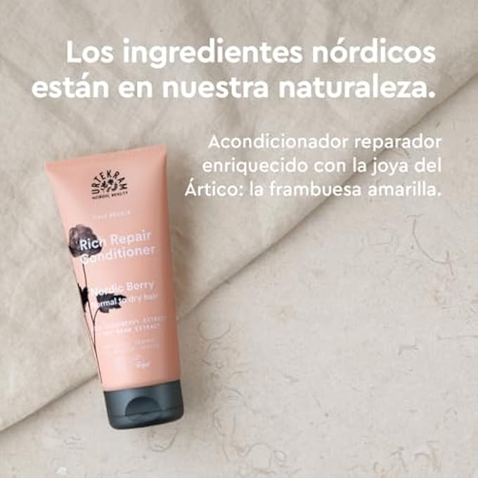 Urtekram NORDIC BERRY RICH REPAIR CONDITIONER WITH CLOUDBERRY, OAT OIL & ALOE VERA - MOISTURISING & REPAIRING FOR NORMAL TO DRY HAIR - VEGAN & NATURAL - 180 ML - Image 2