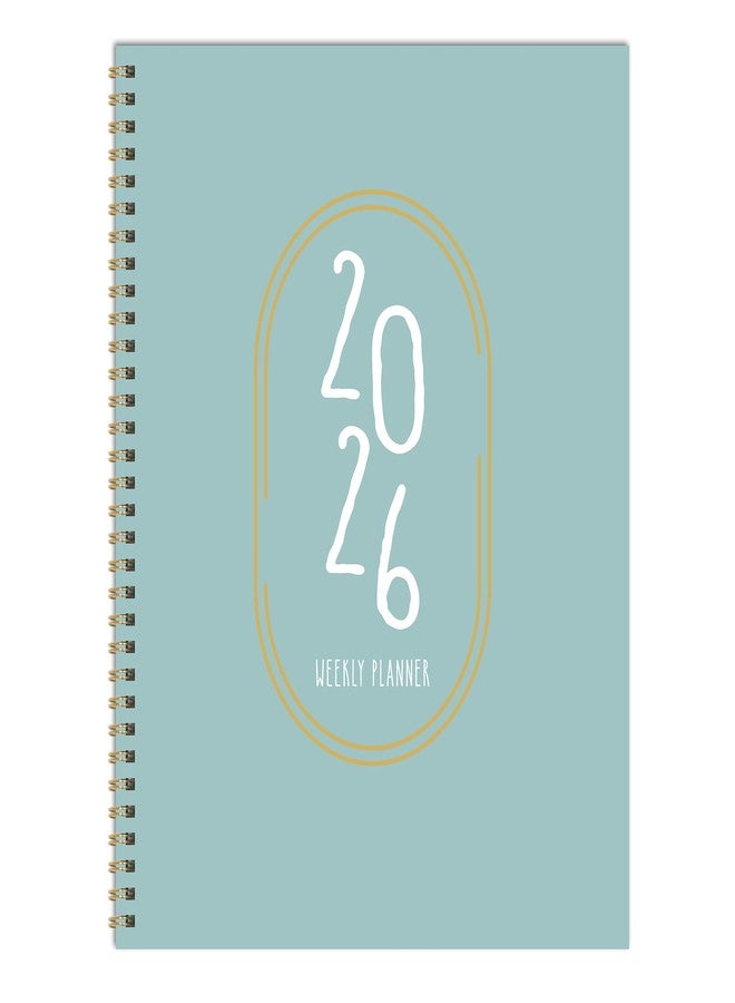 TF Publishing 2026 Robin's Egg Large Weekly Monthly Planner with 12-Month Calendar Grid, Vertical Weekly Pages, Task and Habit Trackers, and Stickers - Large Planner for School or Work - 9in x 11in - Image 1