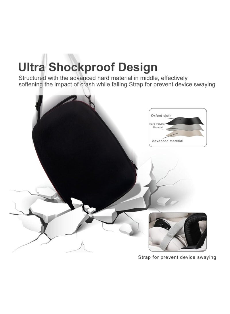 Carrying Case for Meta Quest 3 VR Headset  Gaming Console, Portable Case with Shoulder Belt, Waterproof Shockproof Storage Bag with Mesh Pocket for Meta Quest 3 Accessories - Image 3