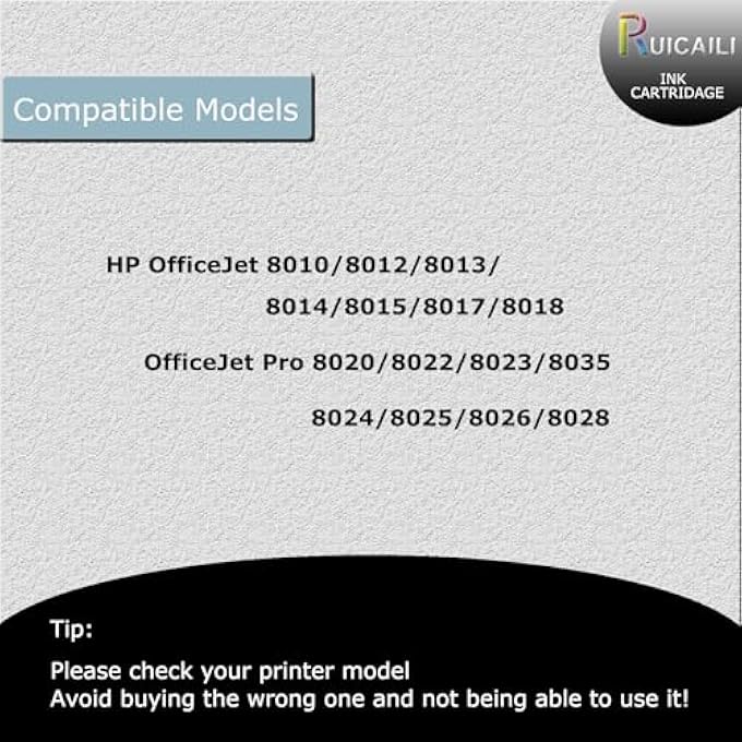 COMPATIBLE FOR HP 912XL 912 INK CARTRIDGES FOR OFFICEJET 8010 8012 8018 OFFICEJET PRO 8022 8028 8035 4PK - Image 3