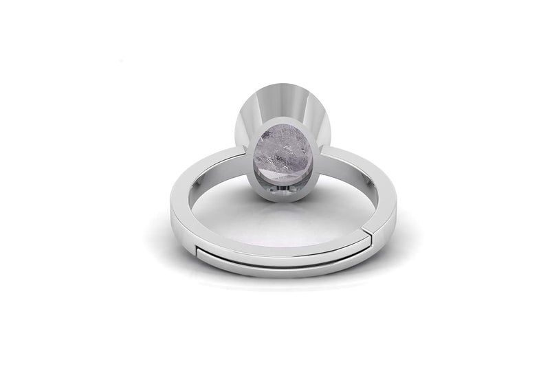 LMDPRAJAPATIS 12.25 راتي 11.00 قيراط AA++ جودة معتمدة غير معالجة غير مسخنة ياقوت أبيض طبيعي بوكراج حجر كريم فضي مطلي خاتم قابل للتعديل بواسطة مختبر معتمد - Image 4