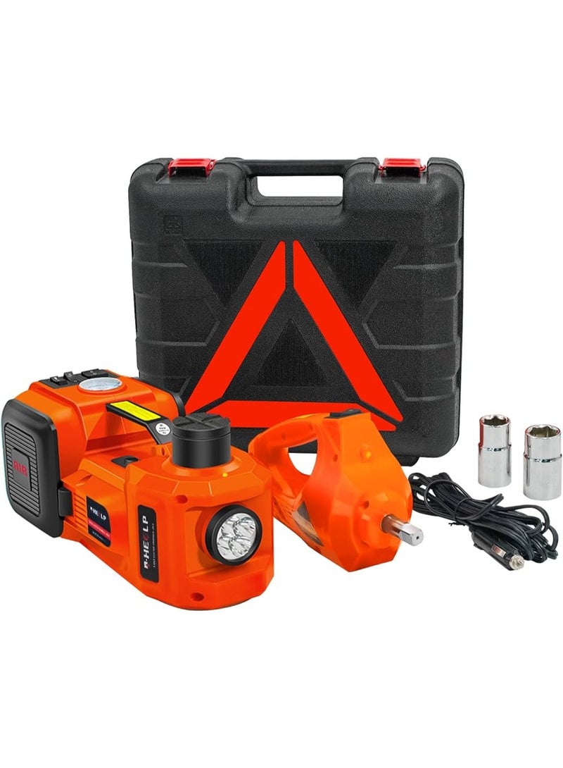 12V 5 Ton Rechargeable Electric Jack Set with 4 in 1 Multifunctional Air Pump for All Car Models - Image 1