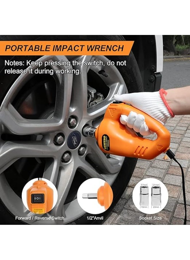 12V 5 Ton Rechargeable Electric Jack Set with 4 in 1 Multifunctional Air Pump for All Car Models - Image 5