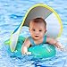 Balhvit No Flip Over Baby Pool Float with Canopy UPF50 Sun Protection Sponge Safety Support Bottom Fun Gifts Water Toys Accessories Inflatable Baby Swim Floats for Pool 336 Months - Image 3