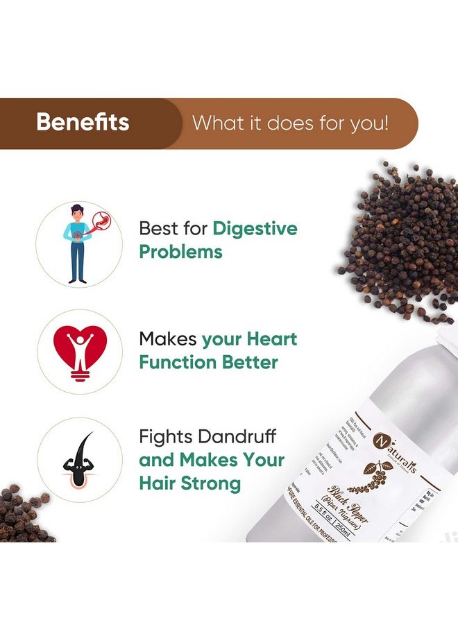 Naturalis Naturalis Essence of Nature Black Pepper Essential Oil for Hair, Skin, Massage & Aromatherapy - 250ml  - Image 3
