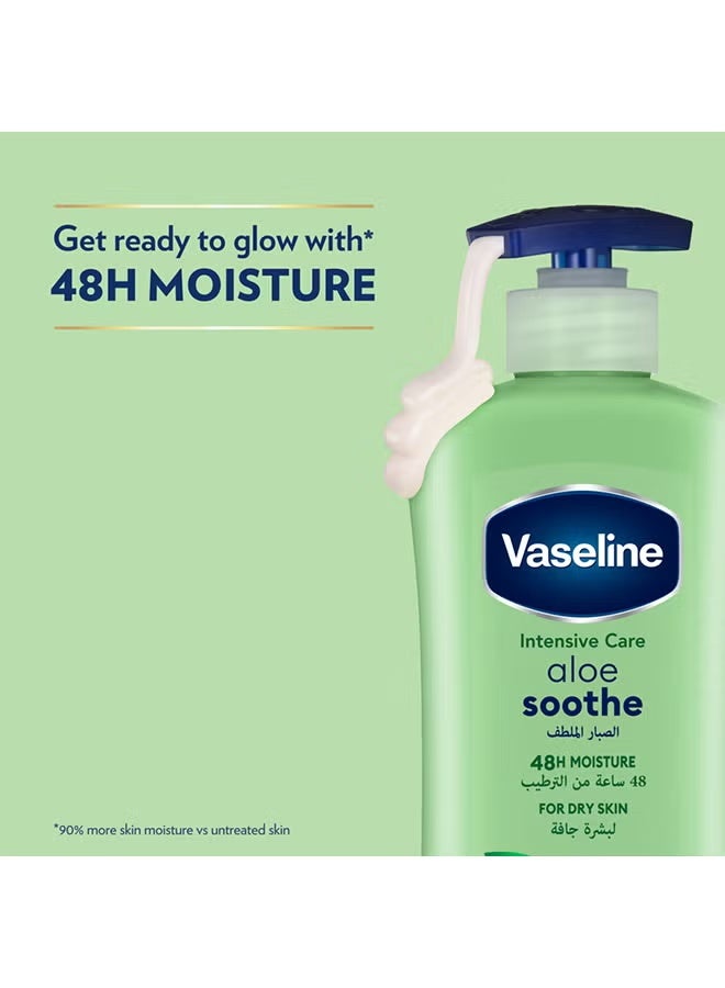 Vaseline Intensive Care Body Lotion For Dry Skin Aloe Soothe 400ml - Image 2