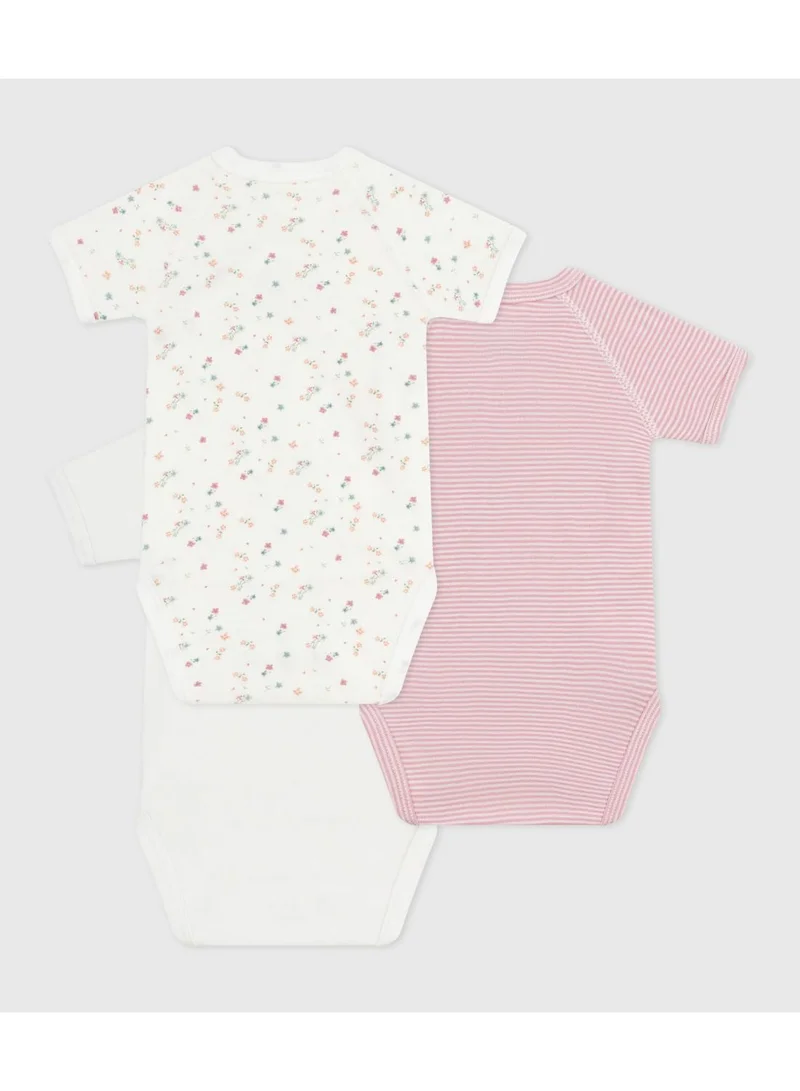 بيتي باتو قطع ملابس أطفال قطنية مطبوعة بأكمام قصيرة ورباط أمامي