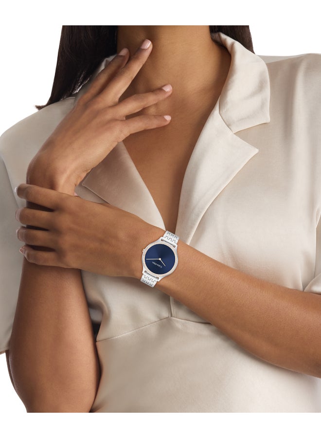 CALVIN KLEIN Round Analog Women's Blue Case Watch - 25100001 - Image 3