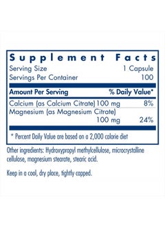 Allergy Research Group Calcium Magnesium Citrate Supplement - Bone Health, with Calcium Citrate, Pure, Well-Absorbed, Vegetarian Capsules - 100 Count  - Image 2