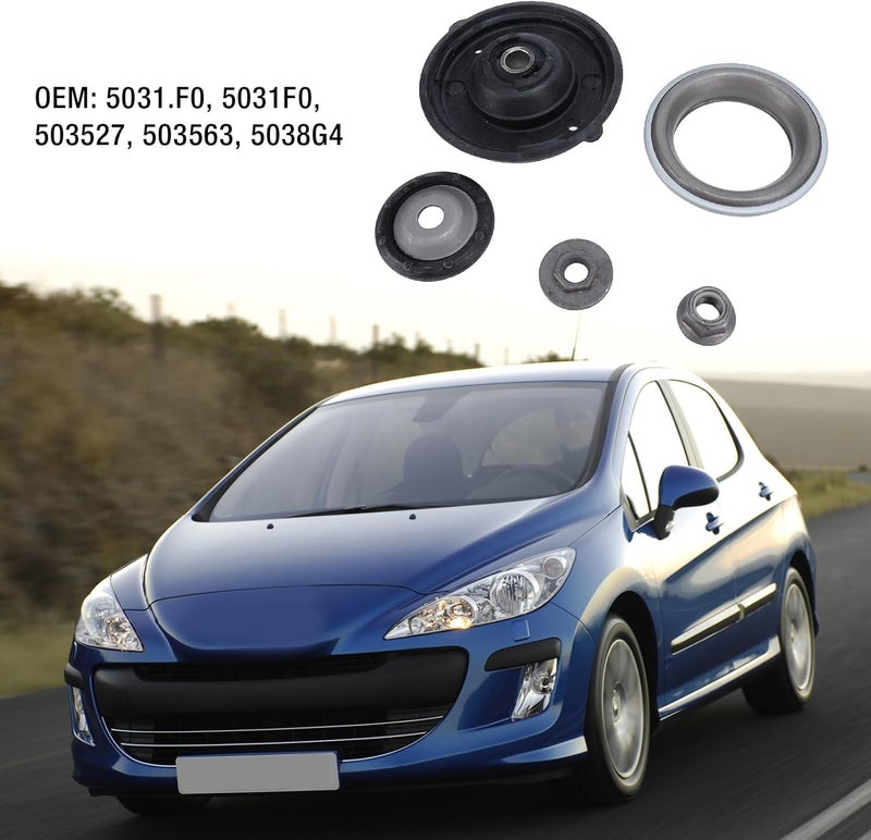 Multi-style matching design Front Suspension Strut Top Mounts Bearings Kit, Metal Rubber for 308 2007 2015 Front Spring Torsion Bar 5031 F0 5031F0 with Placement on Vehicle Stain resistant - Image 3