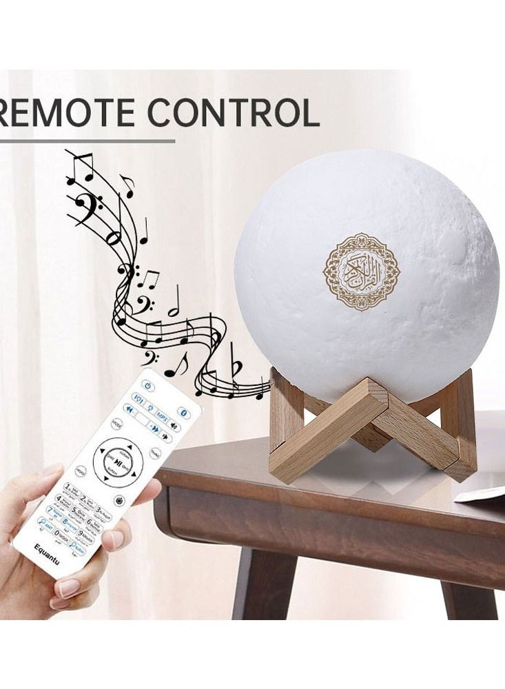 Quran Speakers Islam Bluetooth Quran Wireless Muslim 3D Moon Touch Night Light With Light Quran Lamp - Image 5