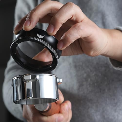 KNODOS 58mm Magnetic Espresso Portafilter Dosing Funnel and Puck Screen Set Coffee Dosing Ring And Filter Compatible with 58mm Portafilter Basket Premium Espresso Machine Accessories - Image 3